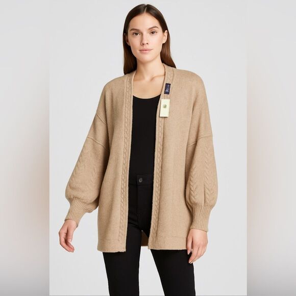 Max Edition Sweater Size XL Ivory Knit Cardigan Kimono  Womens New With tag - Picture 1 of 14